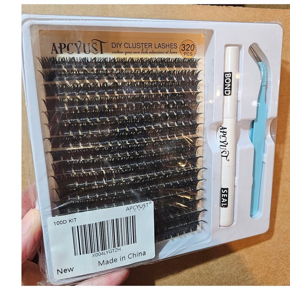 Apcyust DIY Lash Clusters Kit ~ 320 PCS ~ Bond & Seal Adhesive ~ Applicator Tool - Picture 2 of 4